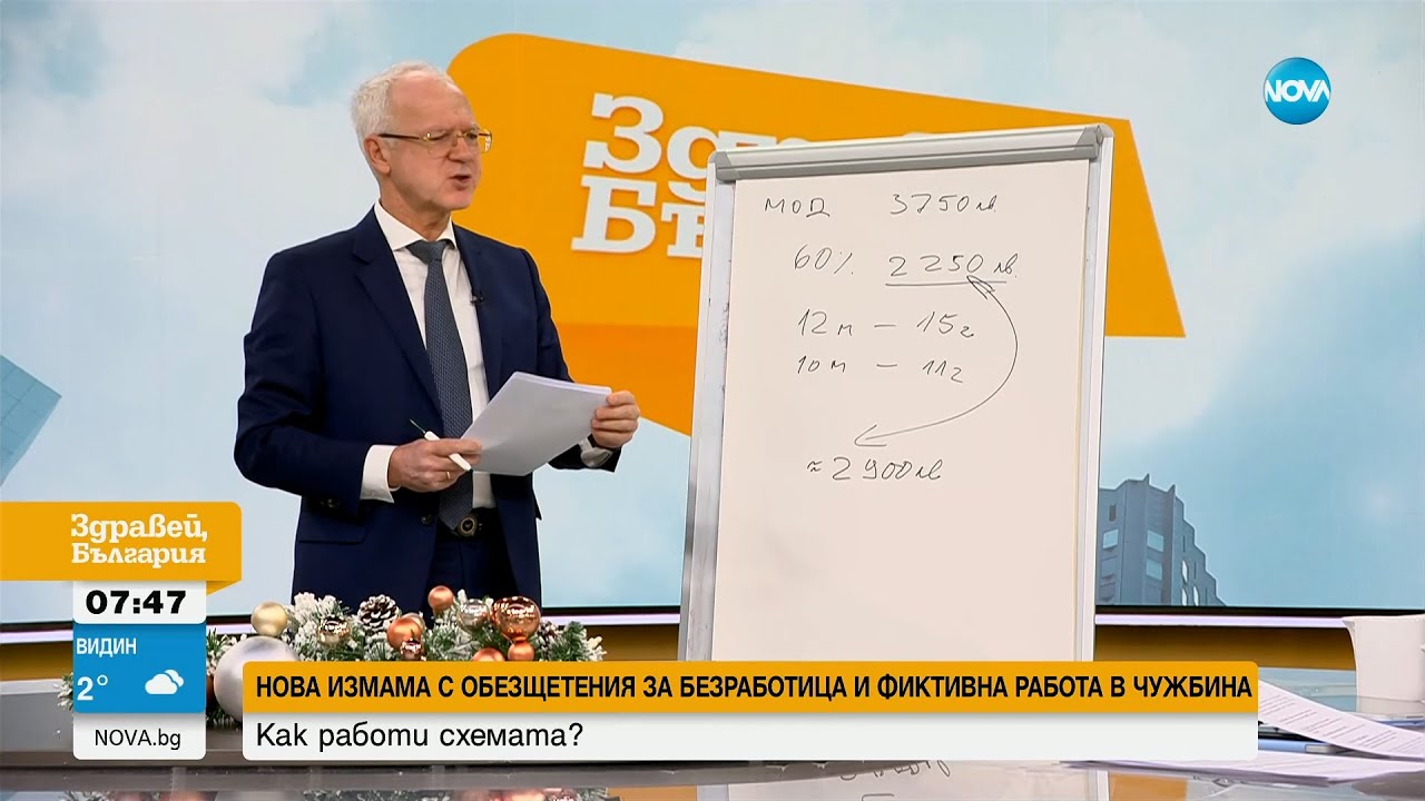 Нова схема с обезщетения за безработица и фиктивна работа в чужбина - Здравей, България (12.12.2023)