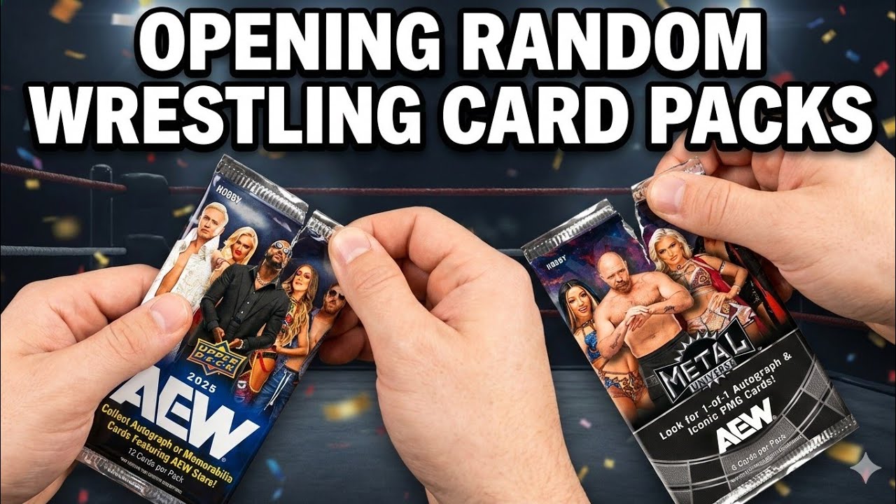 Random packs!! Opening random aew and wwe wrestling card packs #wwecards #aewcards #wrestlingcards