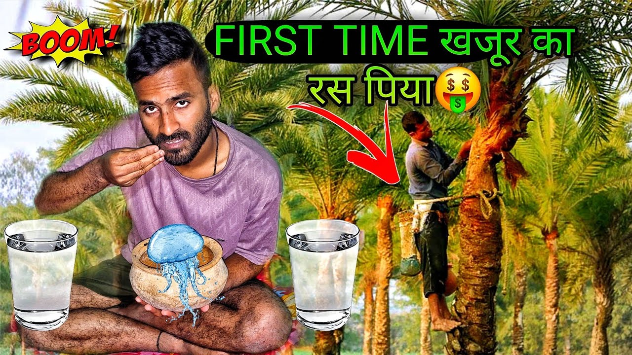 FIRST TIME खजूर का रस पिया😋|VILLAGE KA खजूर का रस पिया🥰|#hindivlog#villagevlog#blog#vlog#vloggerlife