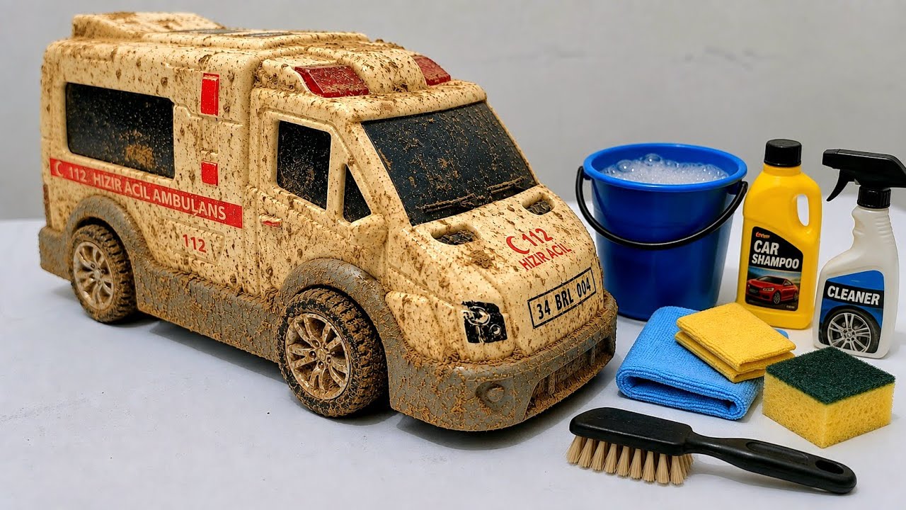 Washing the Muddy Ambulance!  Amazing Transformation