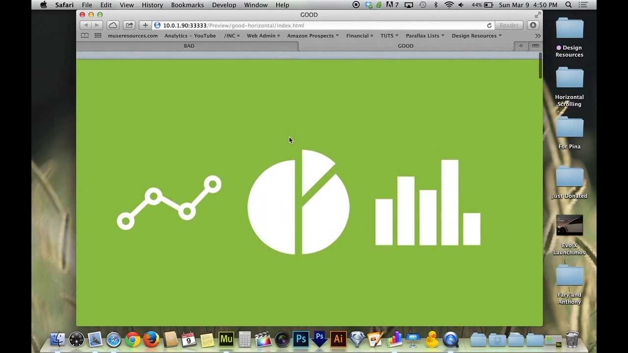 Adobe Muse CC Parallax Scrolling Tutorial | Horizontal Scrolling Websites