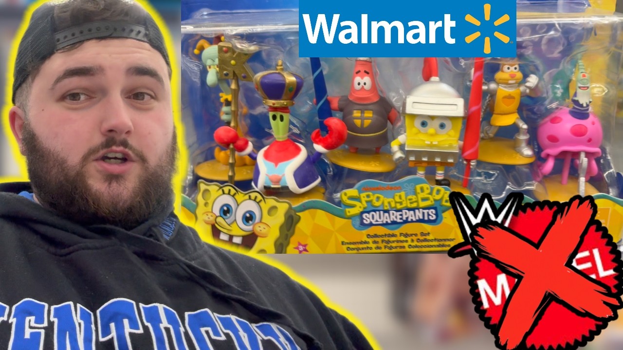 В моём Walmart нет новых фигурок WWE... Новые игрушки Губка Боб! Неделя охоты за игрушками!