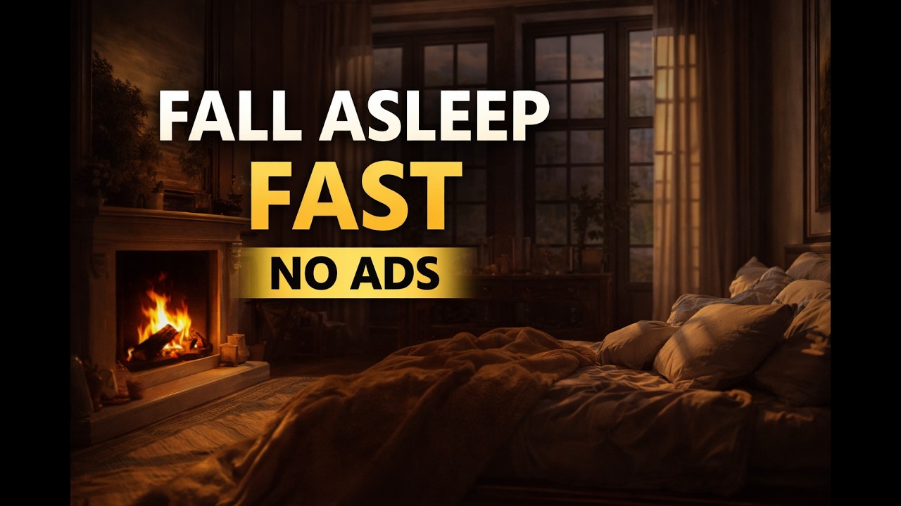 10 Hours of Brown Noise for Deep Sleep | Cozy Fireplace | No Music, No Talking