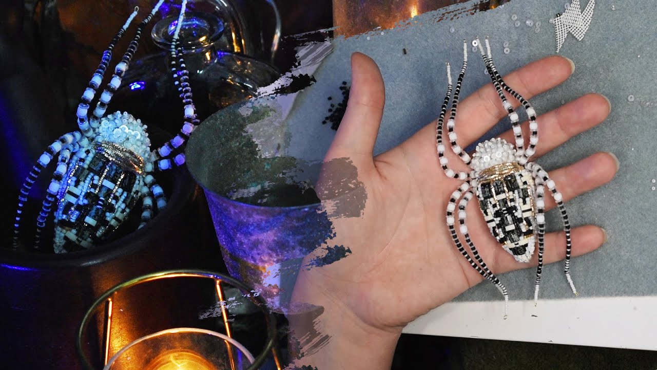 Making Beaded Spider Brooch