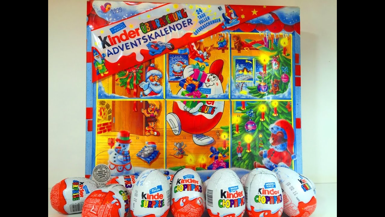 Сюрпризы Календарь 1999 Года!!!, Unboxing Surprise eggs Adventskalender 1999