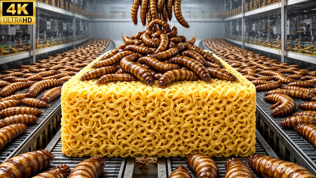 Por dentro da fábrica de larvas de tenébrio | De milhões de larvas a macarrão instantâneo.