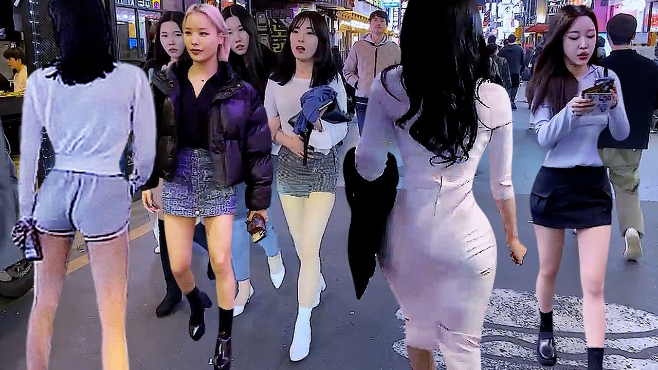 [Street in Seoul 😎😎😎] There are a lot of pretty college students on the streets of Konkuk University
