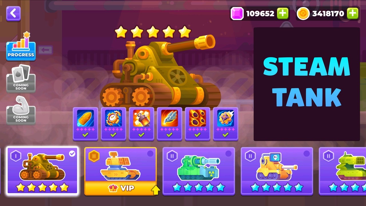 Tank Stars New Tank STEAMTANK 🔥 MAX LEVEL UPGRADE 🔥