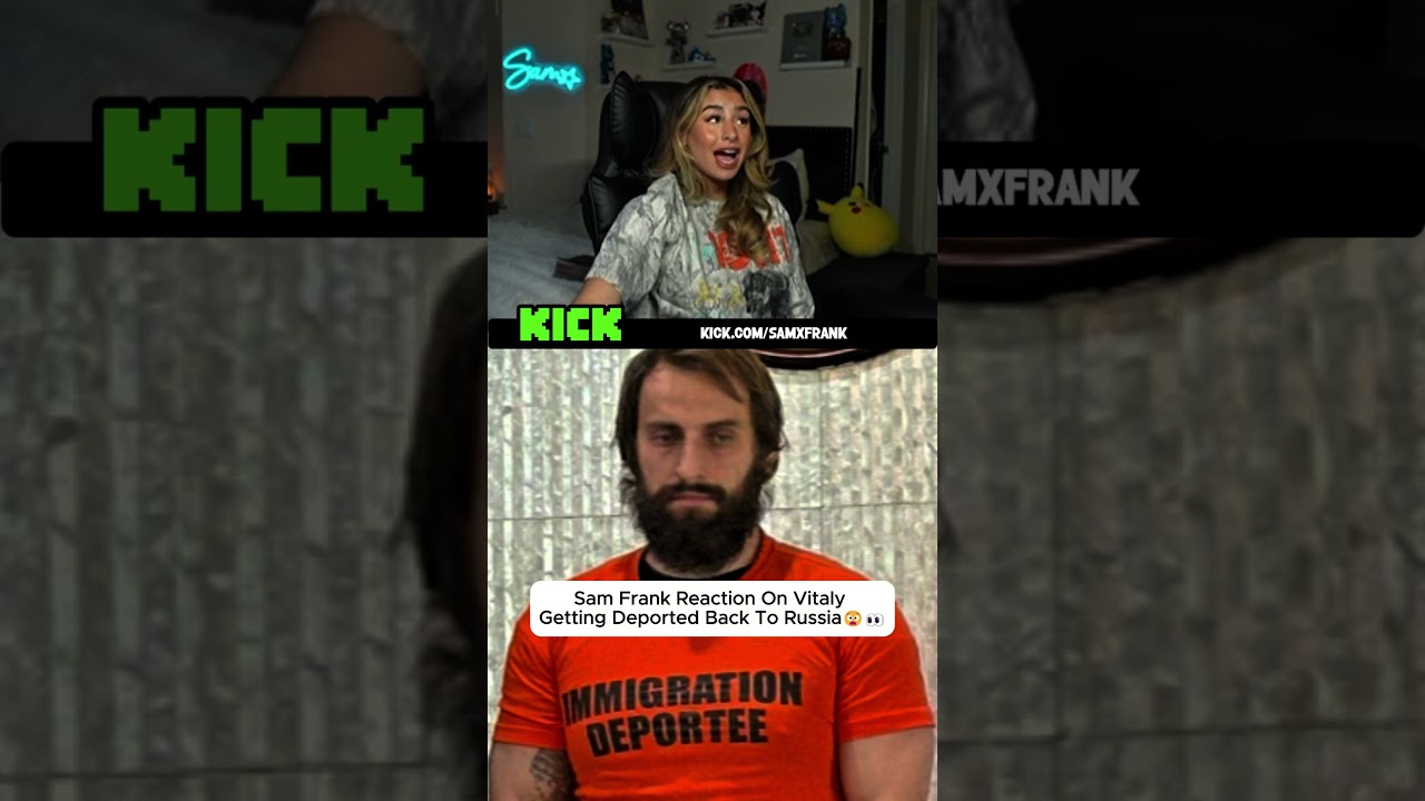 Sam Frank reaction on Vitaly getting deported back to Russia👀#samfrank
