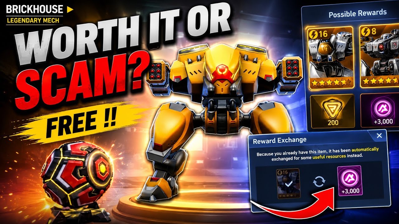 Brickhouse Crate Rush is Actually Worth It! 🔥 (3000 FREE A-Coins) 😱 | Mech Arena 