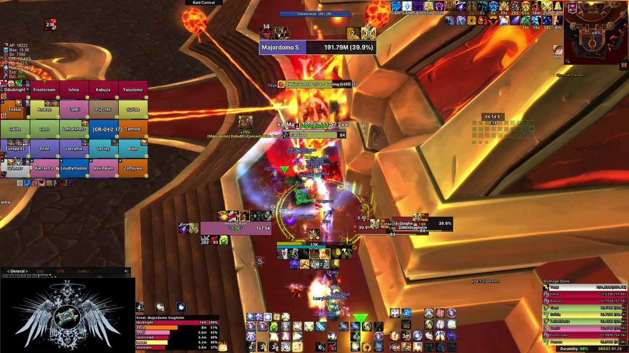 WoW Cataclysm Firelands 25m - heroic Majordomo Staghelm (retribution paladin 95% parse)