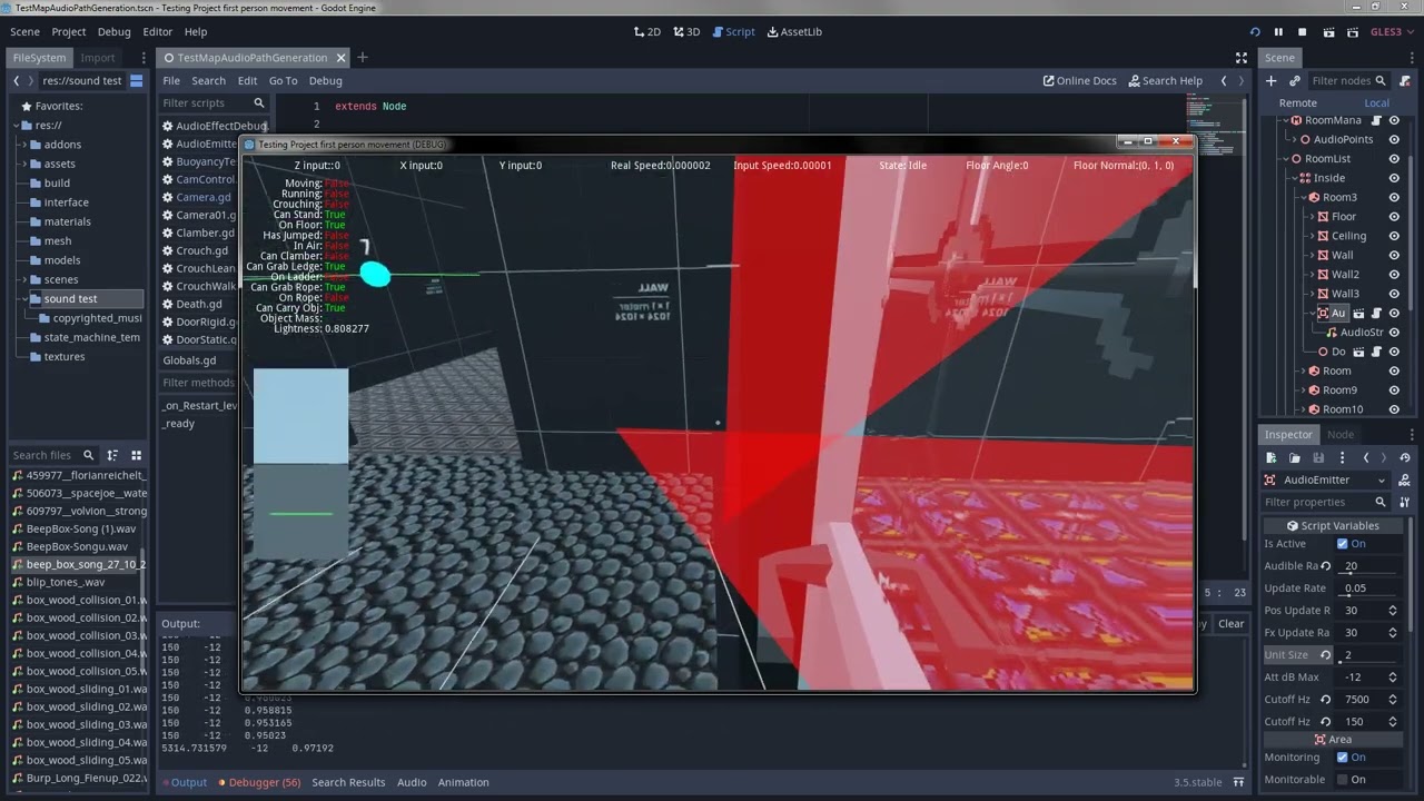 Godot Engine - Sound Occlusion System - Update #2