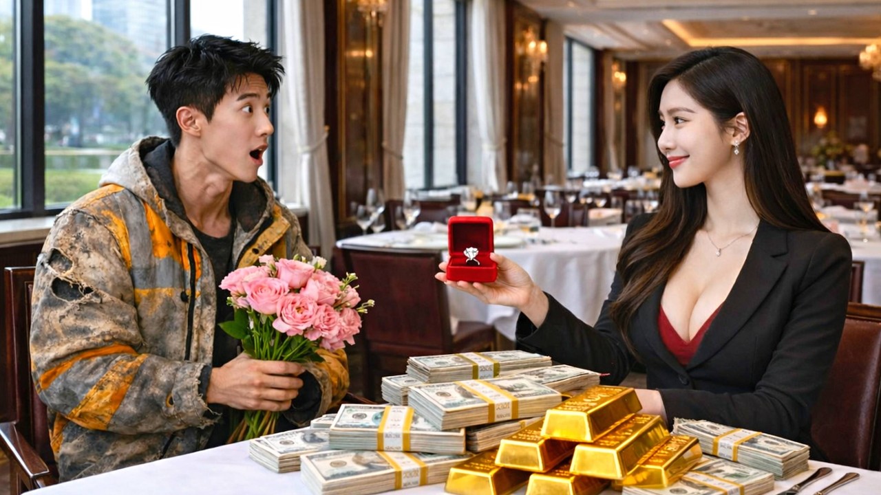 عامل النظافة الفقير أنقذ سيدة CEO جميلة، وفي اليوم التالي جاءت لطلب يد الزواج منه فوراً!