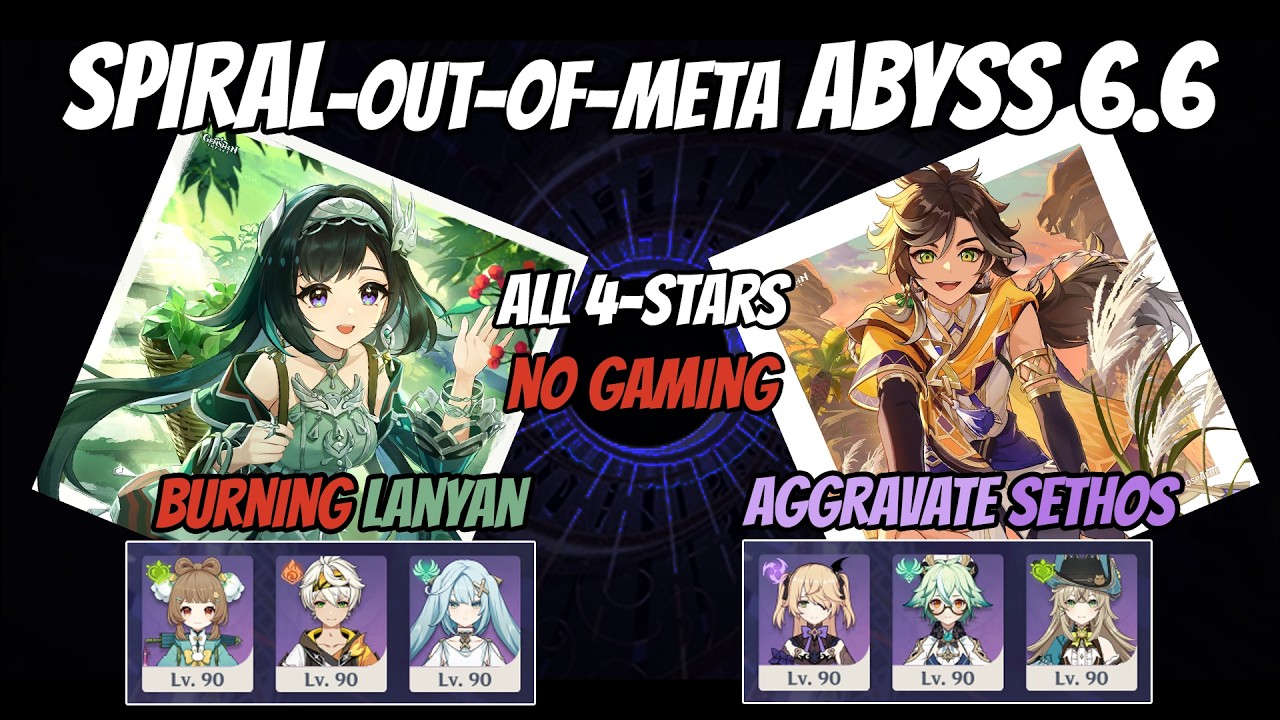 Spiral Abyss 6.6 - 4* Only / Floor 12 Full stars / No Gaming - Genshin Impact