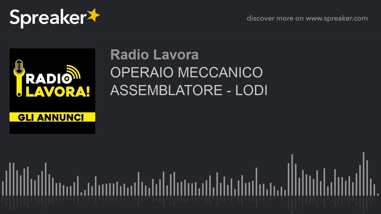 OPERAIO MECCANICO ASSEMBLATORE - LODI