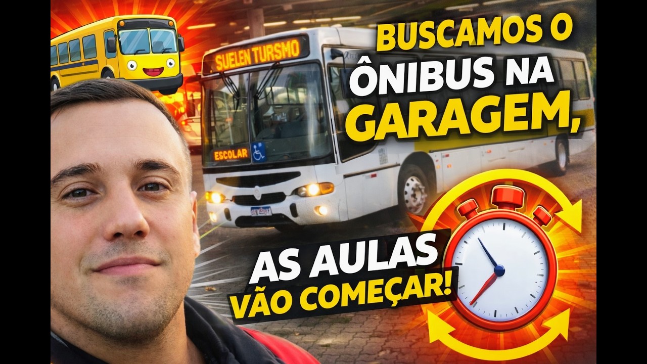 Dia de buscar o ônibus na garagem.