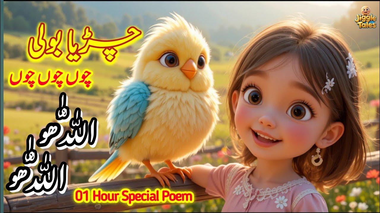 Chirya Boli Chuu Chuu| Allah Hoo Allah Hoo|Islamic lullaby for kids|01 Hour special poem 2nd version