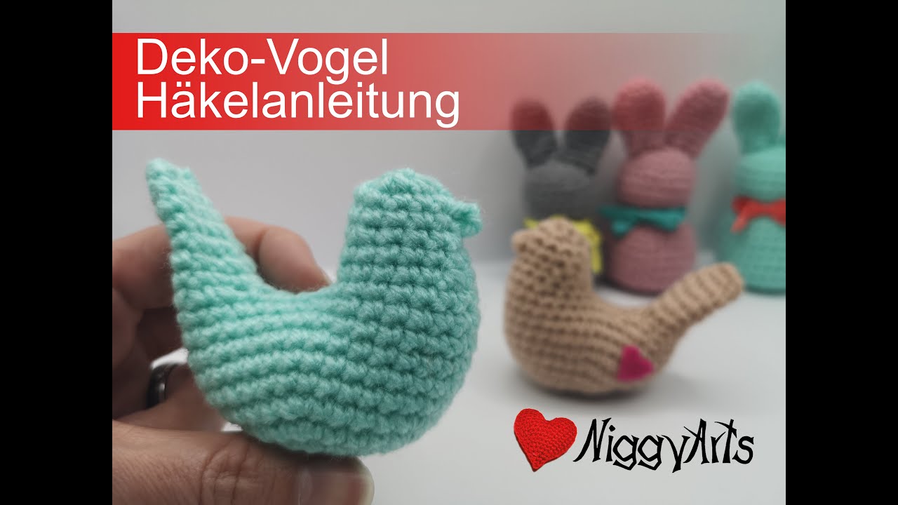 Häkelanleitung Deko-Vogel für Anfänger