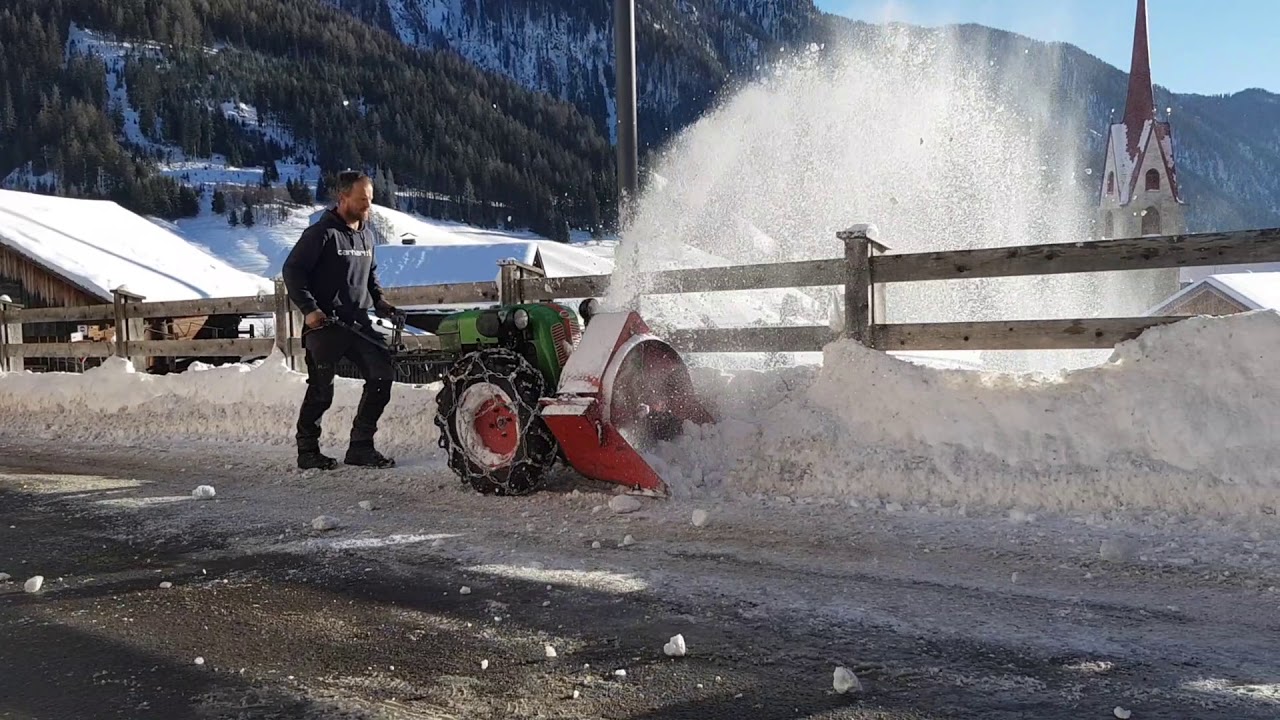 Rapid Spezial Einachser mit Schneeschleuder , Schneefräse ohne Kriechgang Teil 1