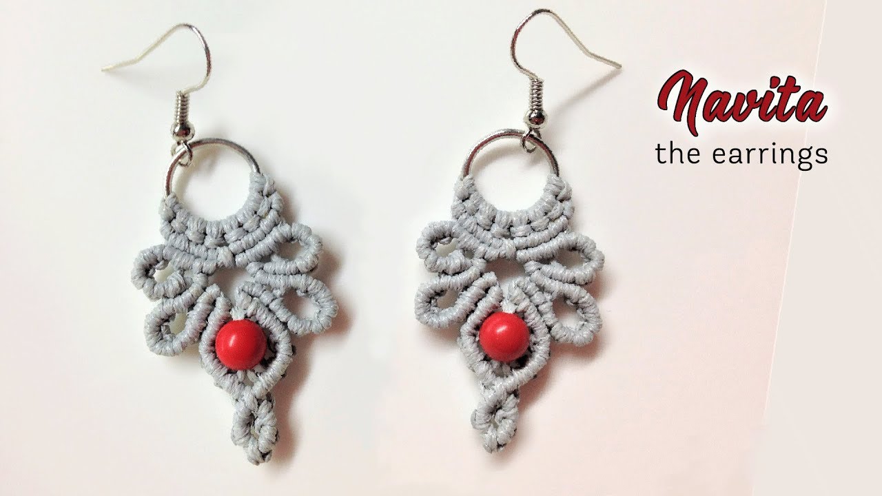 How to macrame - The Navita earrings - macrame jewelry set