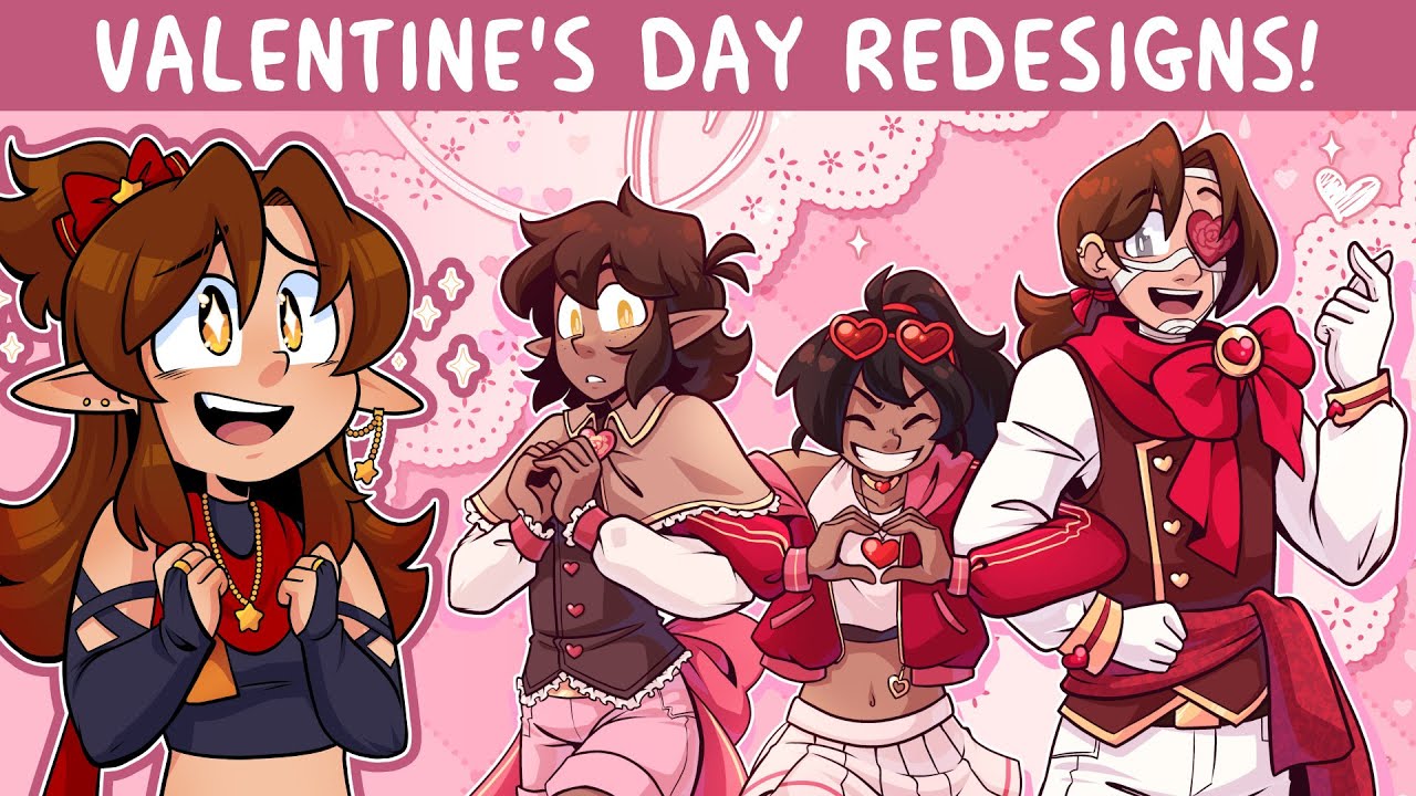 Designing Lovecore Characters for Valentine's Day!