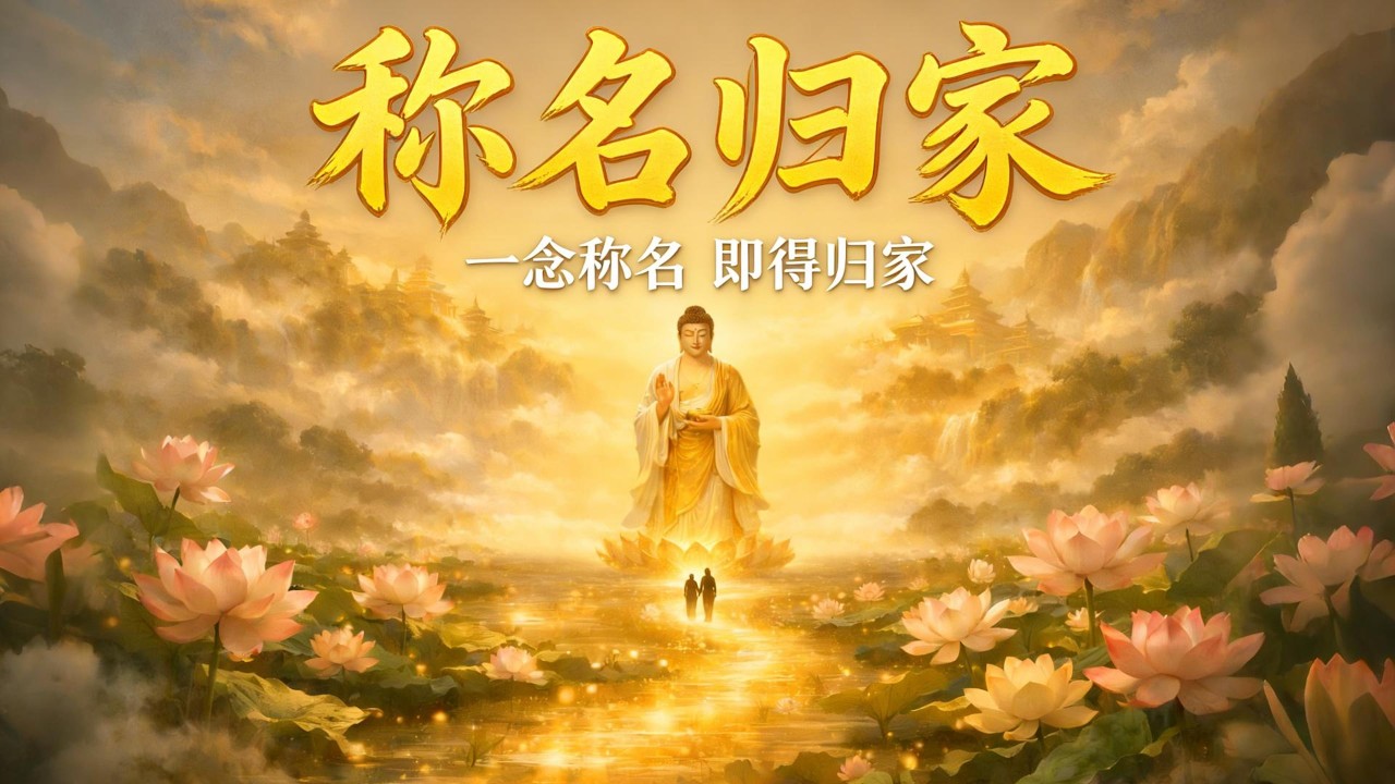 《稱名歸家》南無阿彌陀佛 | 淨土念佛歌曲 | 極樂淨土往生音樂 MV（4K） Call by name and return home