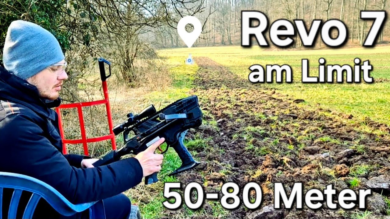 Revo 7 im Weitschusstest (90 lbs)