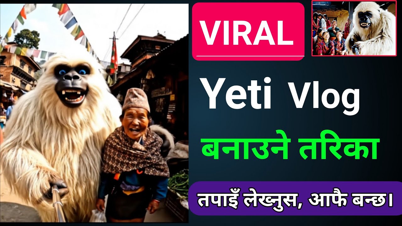 Yeti बादर को VLOG बनाउने तरिका || How To Make Viral Yeti Monkey Vlog by Sanmate