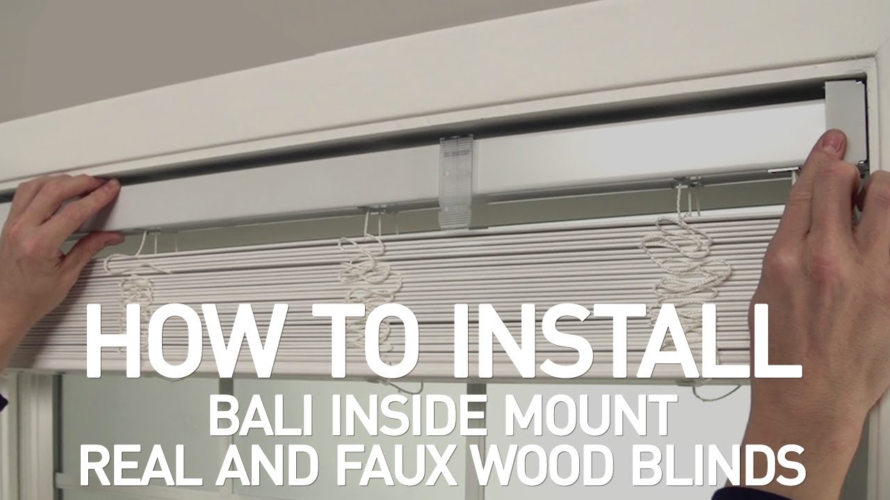 How to Install Bali® Real Wood and Faux Wood Blinds - Inside Mount