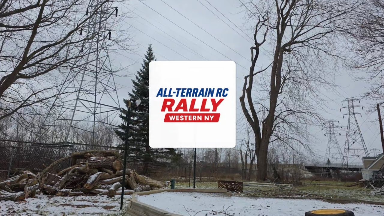 RC Snow Rally in the driveway - ALL-TERRAIN RC RALLY WESTERN NY