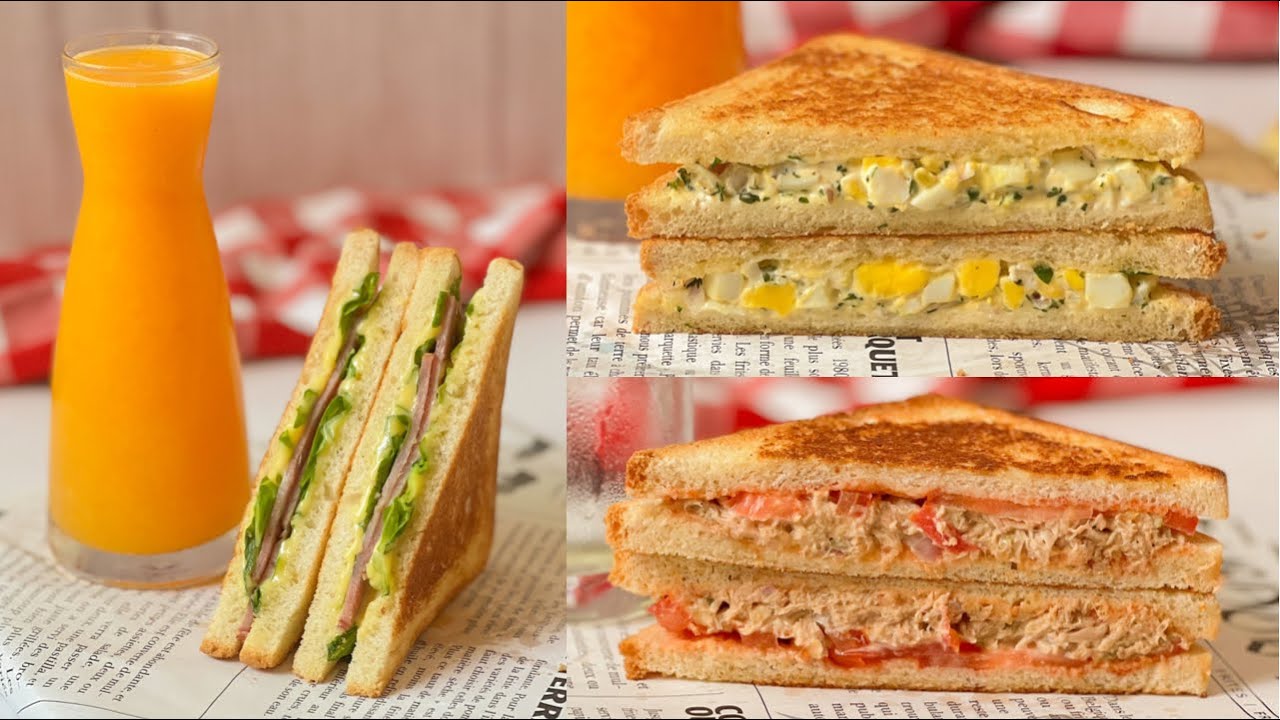 ساندويشات باردة للمدرسة، للعمل، للخرجات الصيفية تتحضر فوقت قصير و بحشوات اقتصادية Sandwichs froids