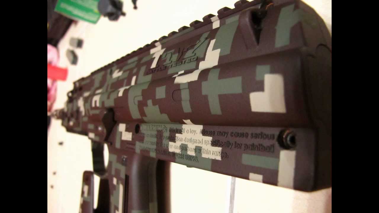Painting Digital Camo - custom style my paintball gun