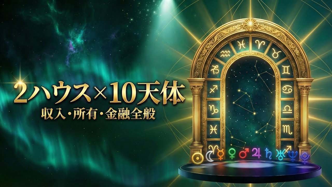 2ハウス×10天体｜あなたの金運・才能・価値観を決める星とは？