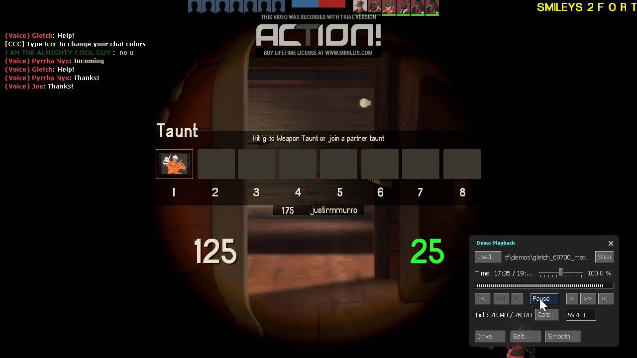 How to react inside after your first penetration kill in TF2