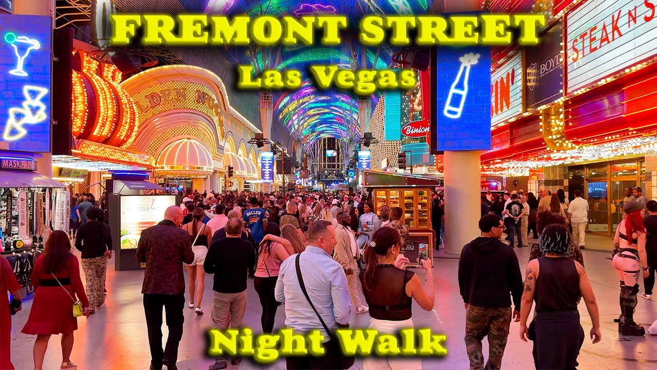 2025 LAS VEGAS Friday Night Walk on FREMONT STREET