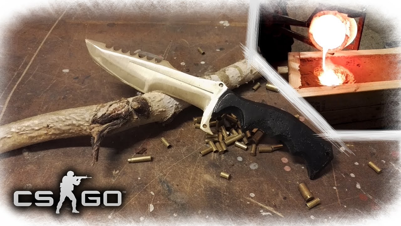Casting Golden Huntsman Knife From Bullet Shells