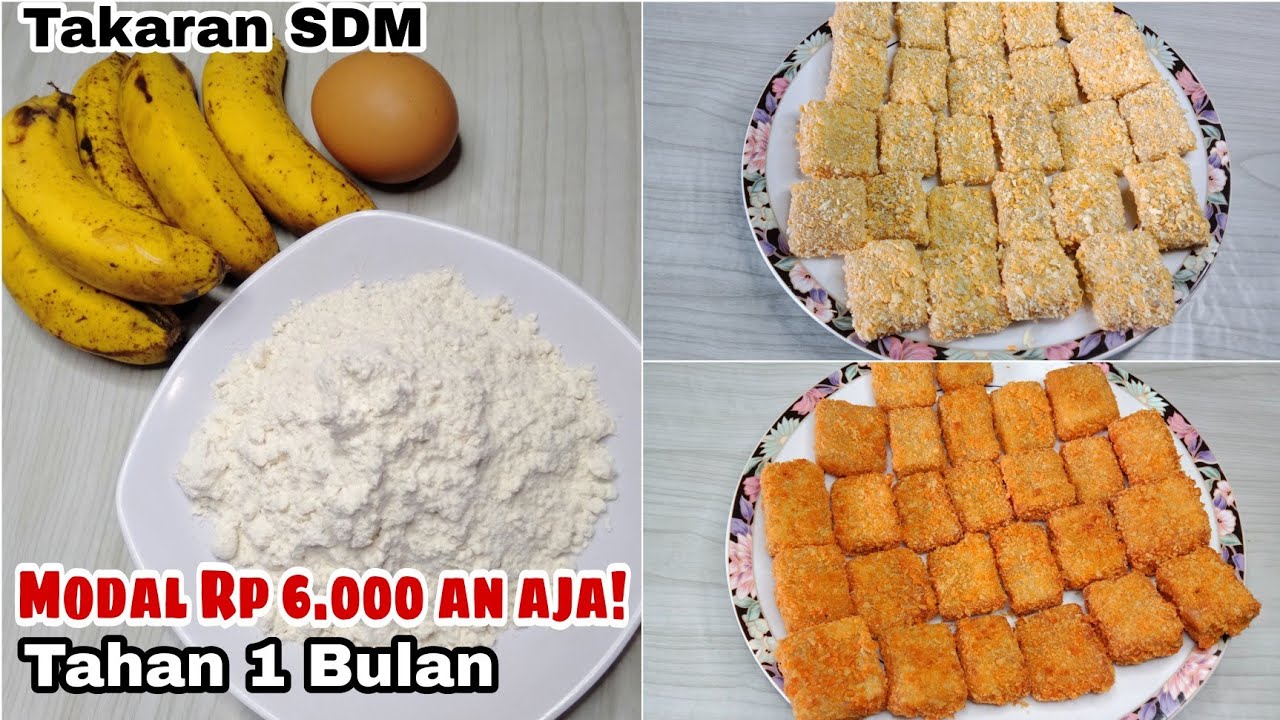 CARA MEMBUAT NUGGET PISANG EKONOMIS MODAL 5 PISANG JADI 30 NUGGET TAHAN 1 BULAN CUMA DIADUK ADUK