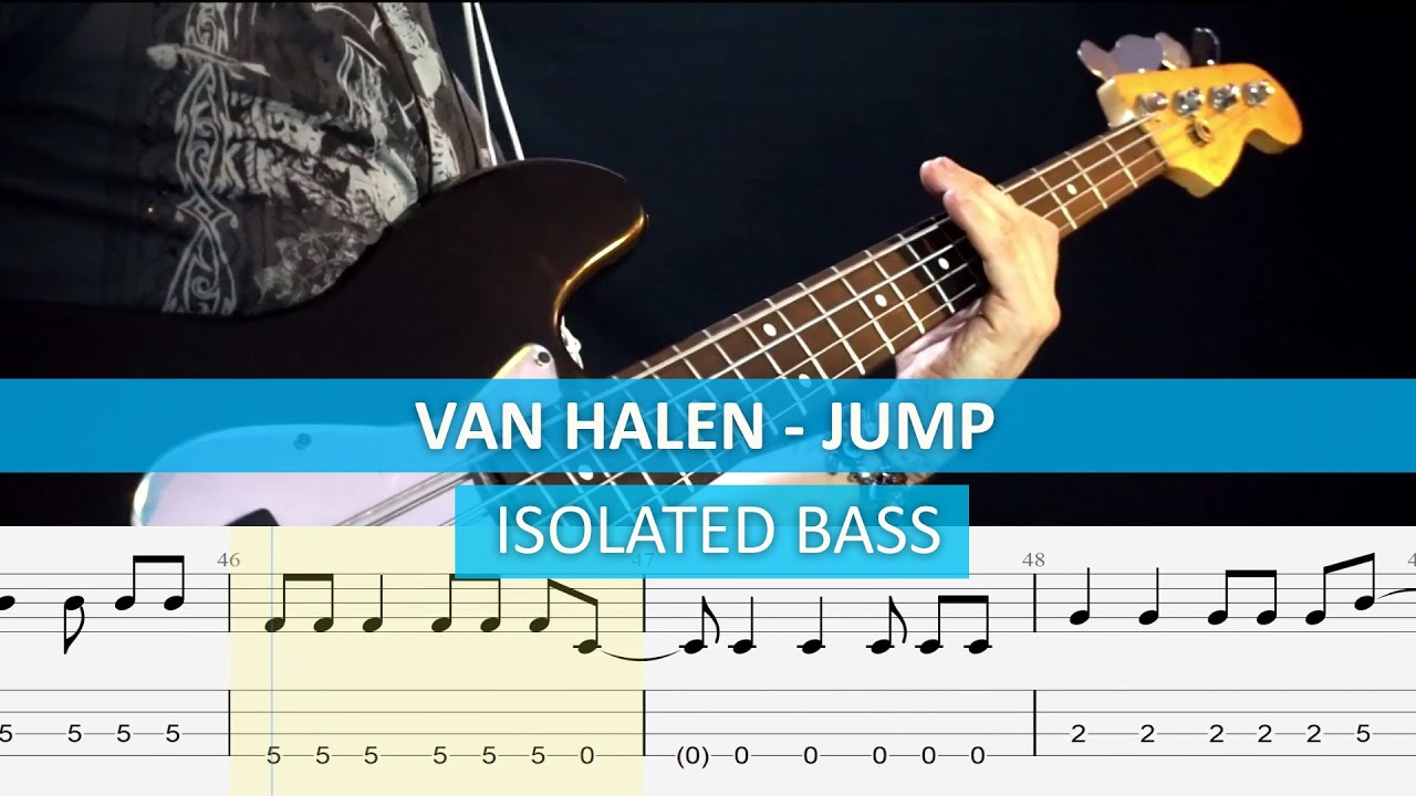 [isolated bass] Van Halen - Jump / bass cover / playalong with TAB
