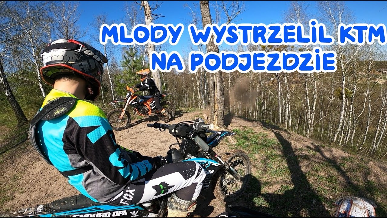 MŁODY DAWID NIE OPANOWAŁ KTM NA PODJEZDZIE 