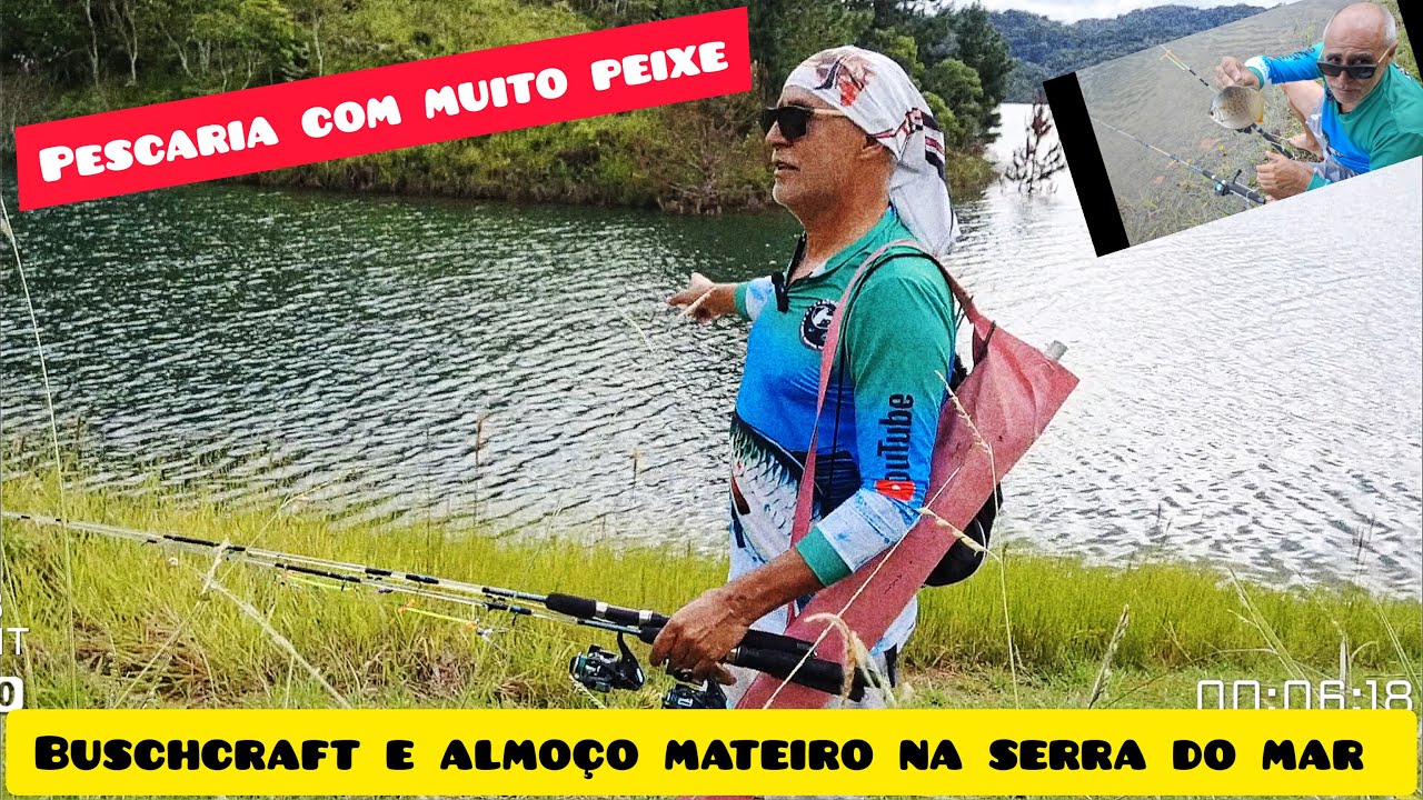 Pescaria e arte mateira na serra do mar com muita chuva