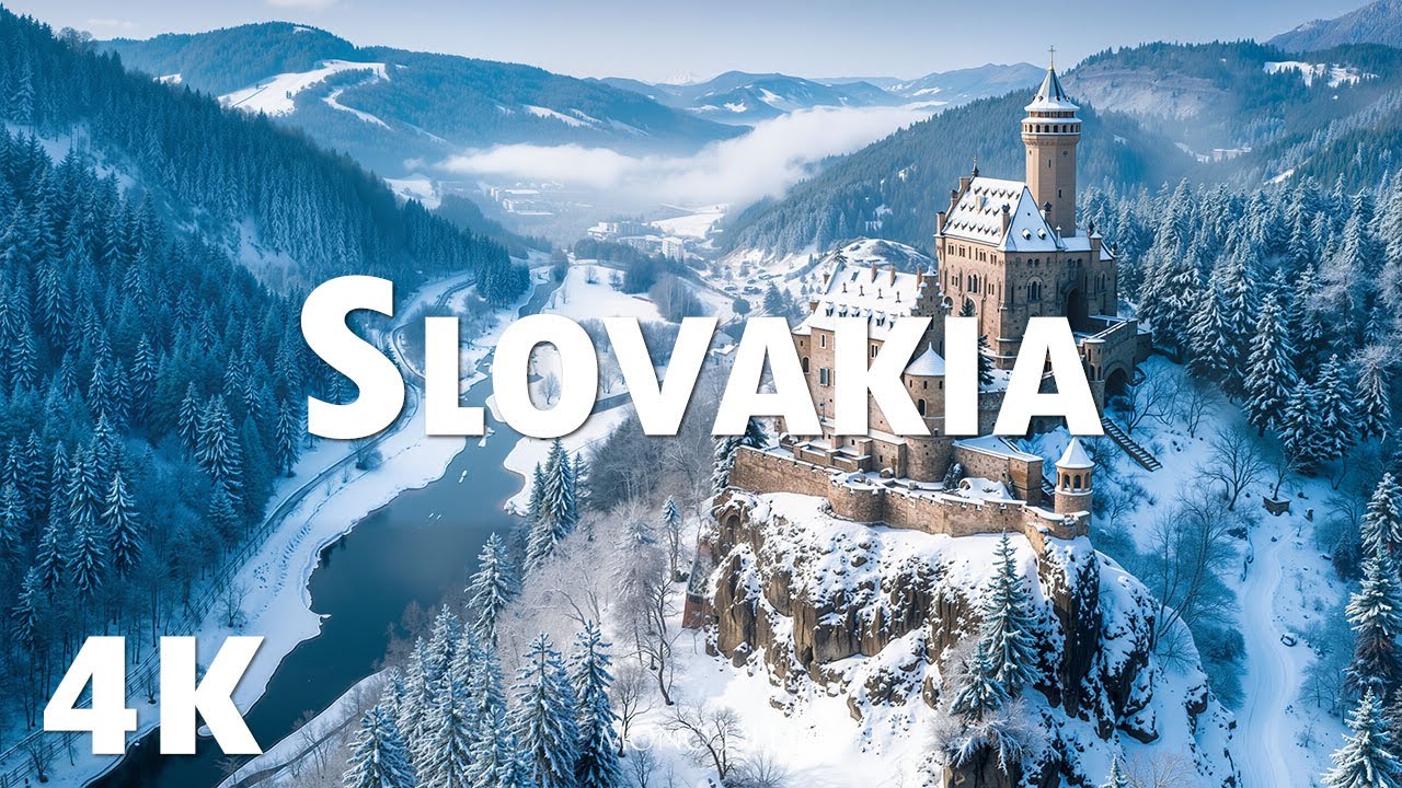 Winter in Slovakia 4K UHD | Fairy-Tale Villages, Castles & Snow-Covered Hills with Deep House Chill