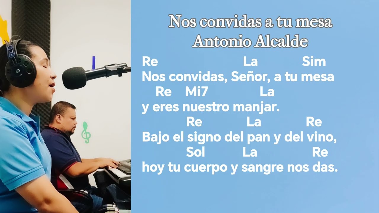 Nos convidas a tu mesa, Antonio Alcalde, canto de comunión, letra y acordes