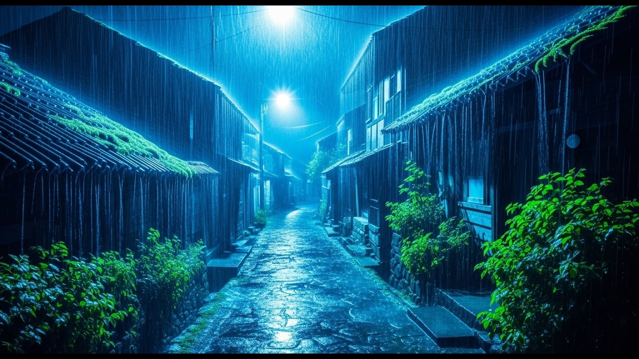 Continuous Heavy Rain on Roof with Rolling Thunder | Sleep Faster with Rain & White Noise