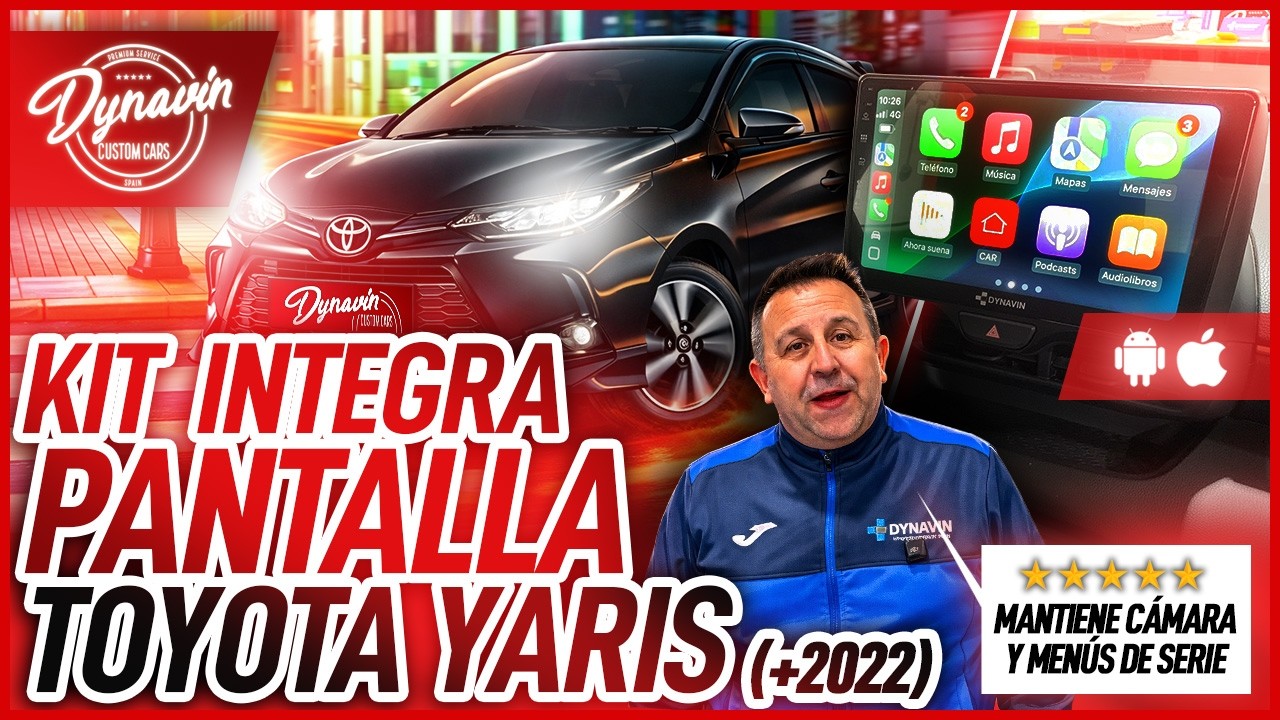 🔥TOYOTA YARIS🔥KIT PANTALLA INTEGRADA EN SALPICADERO. CARPLAY / ANDROID AUTO #toyota  #yaris #cross