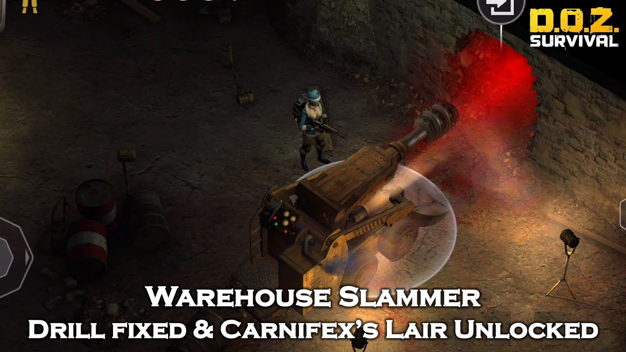 Drill fixed & Carnifex’s Lair Unlocked: Warehouse Slammer - Dawn of Zombies: Survival
