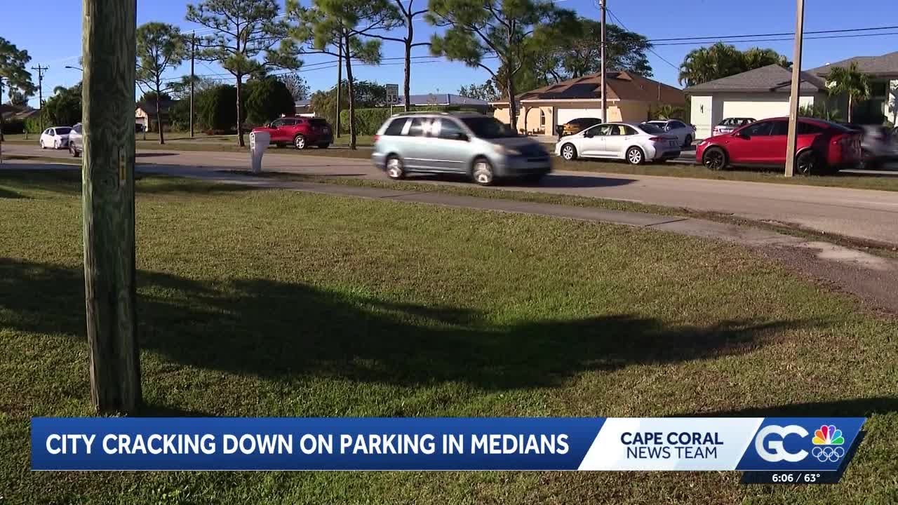 Cape Coral officials address illegal parking on medians