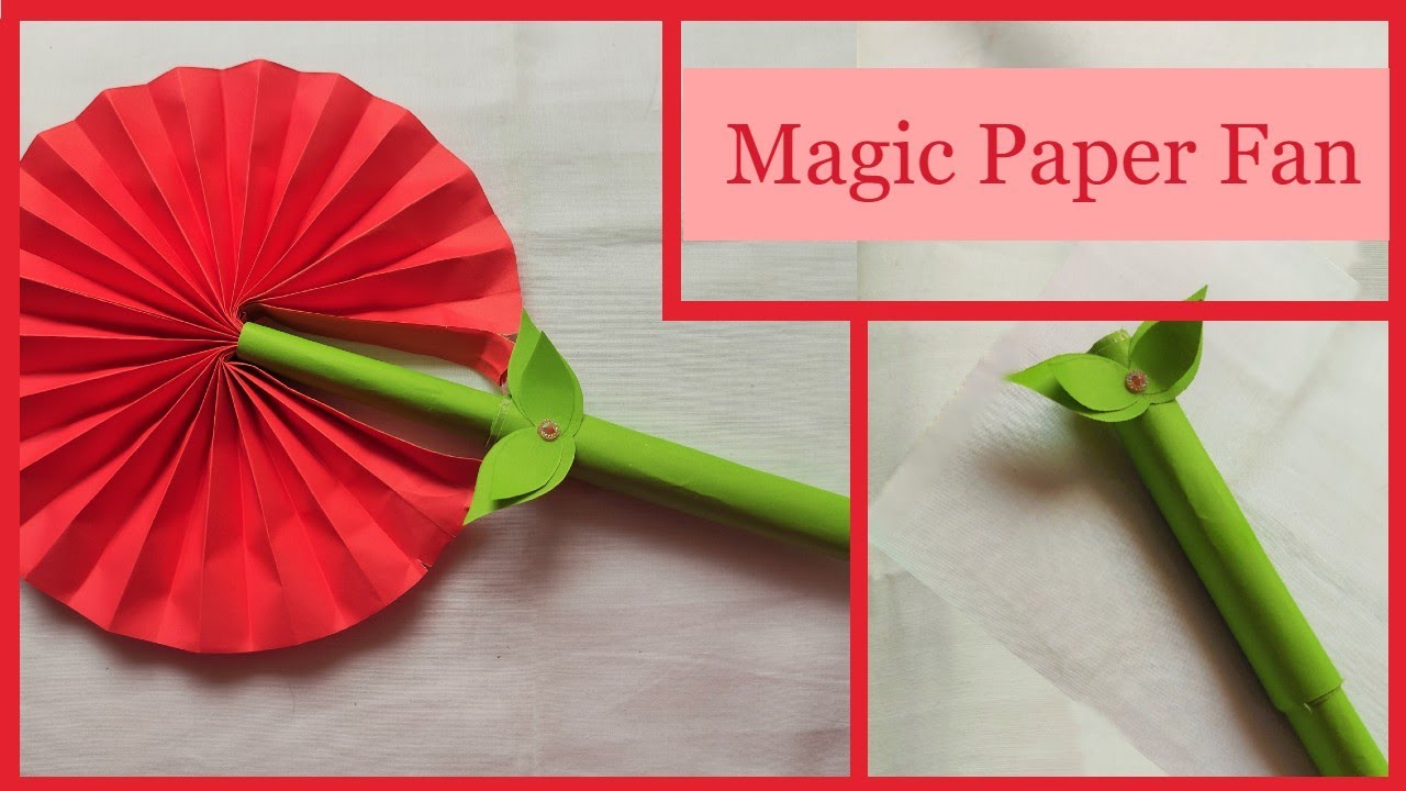 DIY How To Make Paper Fan | DIY Magic Paper Fan | Beautiful Paper Fan Making | Easy Hand Work