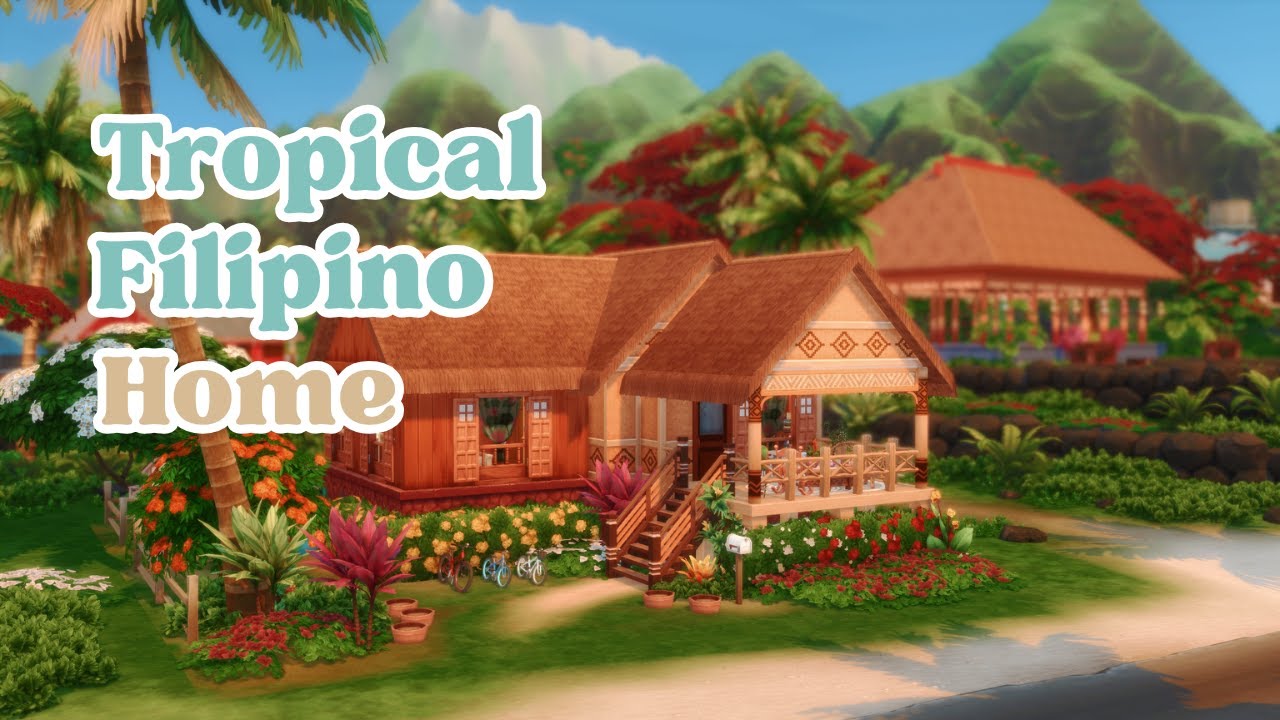 Tropical Filipino Home | The Sims 4 | Stop Motion Build | No CC