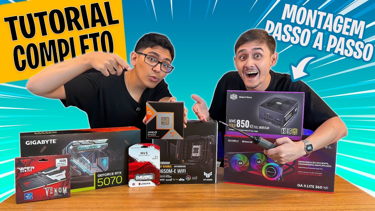 CURSO GRÁTIS😁I MONTAGEM PC GAMER AMD COMPLETA E PASSO A PASSO