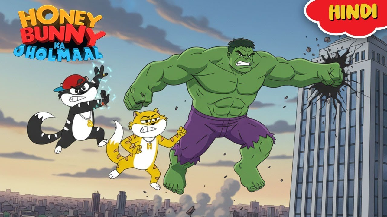 Honey Bunny ने बचाई Hulk से City Tower | New Episode In Hindi | Kids Show| Funny Video |Kids Cartoon